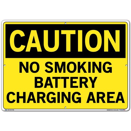 Vestil Aluminum Sign, 14-1/2" H, 20-1/2" W, Rectangle, English, SI-C-16-E-AL-063 SI-C-16-E-AL-063